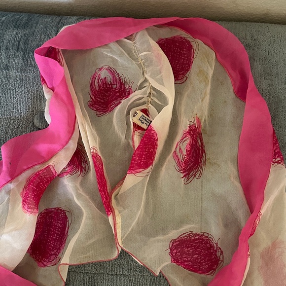 Vintage 60’s Vera Pink Design Silk Head Scarf - Picture 2 of 9